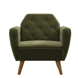 Rackhams Teresa Accent Chair with Memory Foam in Velvet Green