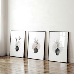 Rackhams Living Room Prints - Set of 3 wall art prints - 20 x 30 in / 50 x 76 cm - Polyester Canvas 260 gsm - Canvas wrapped - thumbnail 6