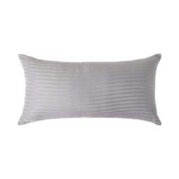 Rackhams Silky 330 TC Egyptian Cotton Satin Stripe Pillowcase, European Size - Grey - 40 x 80 cm - thumbnail 1