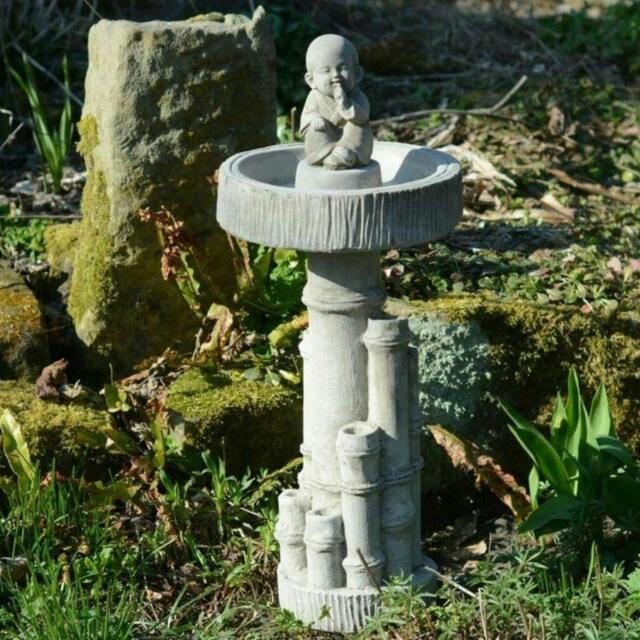 Rackhams Bamboo Design Stone Cast Birdbath - image 1