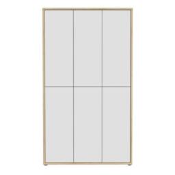 "Rackhams Alice Springs Shoe cabinet with 6 Doors Push-to-Open in Artisan Oak and Light Grey Doors - Matt - Standard - Artisan Oak & Light Grey " - thumbnail 3