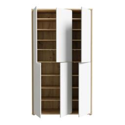 "Rackhams Alice Springs Shoe cabinet with 6 Doors Push-to-Open in Artisan Oak and Light Grey Doors - Matt - Standard - Artisan Oak & Light Grey " - thumbnail 6