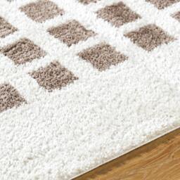 Rackhams Fossay Shag-Washable Beige Brown Modern High Pile Rug - 160 x 213 cm - thumbnail 3