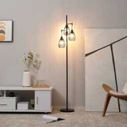 Rackhams Industrial 3-Light Floor Lamp Dimmable Standing Lamp - thumbnail 3