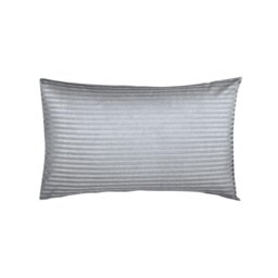 Rackhams 540 Thread Count Satin Stripe Housewife Pillowcases (Pair) - Platinum - One Size - Platinum - 100% Egyptian Cotton - thumbnail 2