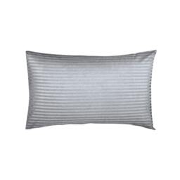 Rackhams 540 Thread Count Satin Stripe Housewife Pillowcases (Pair) - Platinum - One Size - Platinum - 100% Egyptian Cotton - thumbnail 1