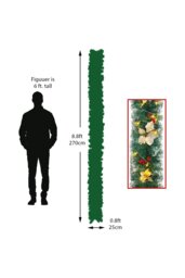 Rackhams 270cm Spruce Artificial Greenery Christmas Garland with 50 LED Warm White Lights - thumbnail 6