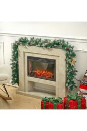 Rackhams 270cm Spruce Artificial Greenery Christmas Garland with 50 LED Warm White Lights - thumbnail 2
