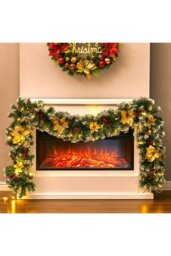 Rackhams 270cm Spruce Artificial Greenery Christmas Garland with 50 LED Warm White Lights - thumbnail 3