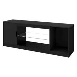 Rackhams TV Stand Entertainment Unit TV Cabinet Stand Storage with LED 140cm Black