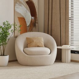 Rackhams Watanabe Round Lounge Chair, Green Or White - Green - thumbnail 3