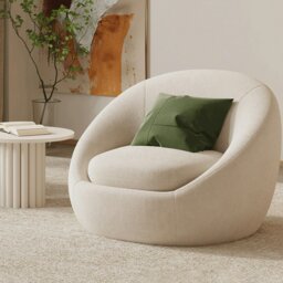Rackhams Watanabe Round Lounge Chair, Green Or White - Green - thumbnail 5
