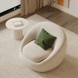 Rackhams Watanabe Round Lounge Chair, Green Or White - Green - thumbnail 6