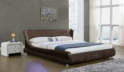 Rackhams Mallorca Crushed Velvet Bed Frame - Luxurious & Plush Statement Piece for Your Bedroom - Truffle - 5ft - thumbnail 4
