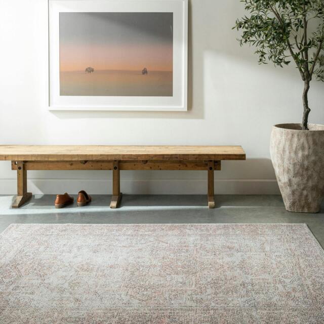 Rackhams Becki Owens Margot-Vintage Blue Pink Green Traditional Boho Rug - 120 x 170 cm - image 1