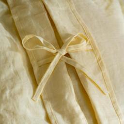 Rackhams Lemon Yellow French Linen 40cm Deep Fitted Sheets - King - thumbnail 6