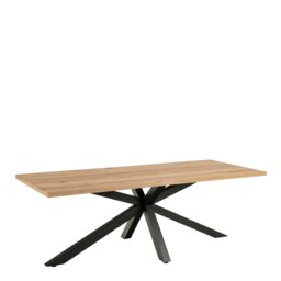 Rackhams Heaven Dining Table in Oak - Black - No - Brown
