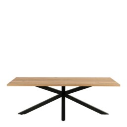 Rackhams Heaven Dining Table in Oak - Black - No - Brown - thumbnail 2
