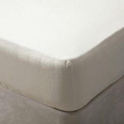 Rackhams Brushed Cotton Fitted Sheet - Cream - Narrow Double - Cream - 100% Brushed Cotton - thumbnail 3