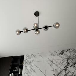 Rackhams ROSSI Pendant lamp  6 x E14 Black with Graphite Shade - thumbnail 6