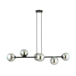 Rackhams ROSSI Pendant lamp  6 x E14 Black with Graphite Shade - thumbnail 3