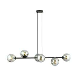 Rackhams ROSSI Pendant lamp  6 x E14 Black with Graphite Shade - thumbnail 1