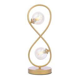 Rackhams Lena 2 Light Satin Brass Table Lamp - thumbnail 3