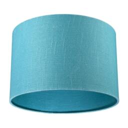 Rackhams Designer Coastal Waters Teal Textured Linen Fabric Circular Lamp Shade - thumbnail 5