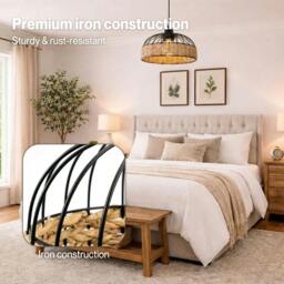Rackhams Modern Ceiling Pendant Light Shade Rattan Style Woven Lamp Shade 25cm - thumbnail 6