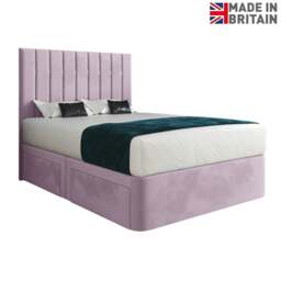 Rackhams Marcelo Upholstered Soft Velvet Bed Frame - Pink - Pink - Small single - thumbnail 6