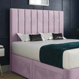 Rackhams Marcelo Upholstered Soft Velvet Bed Frame - Pink - Pink - Small single - thumbnail 2