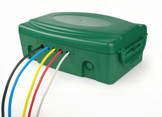 Rackhams Outdoor IP54 Rated Electrical Connection Box Green - image 1