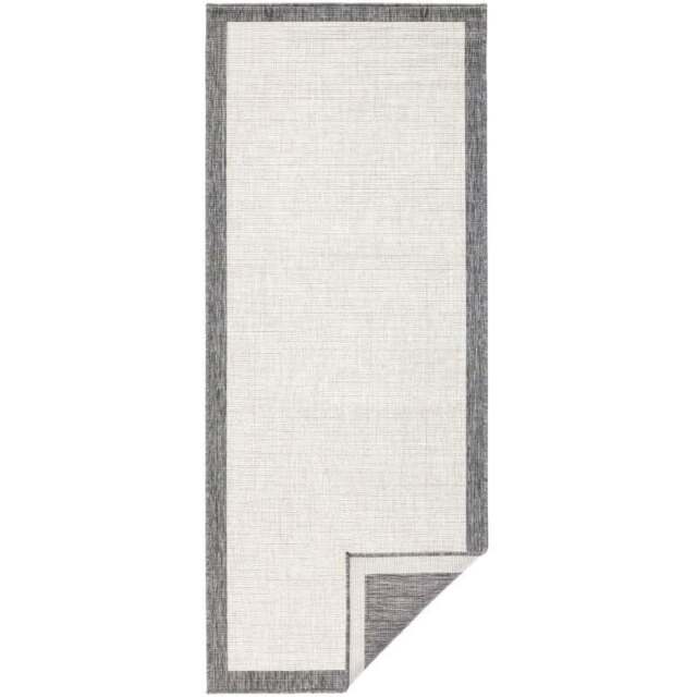 Rackhams Panama Reversible Grey Rug Indoor-Outdoor - 80X250 cm
