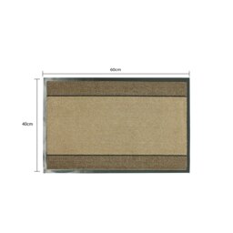 Rackhams Miracle Machine Washable with Stripes Barrier Mat, 40x60cm, Beige - thumbnail 5