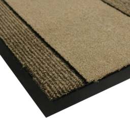 Rackhams Miracle Machine Washable with Stripes Barrier Mat, 40x60cm, Beige - thumbnail 3
