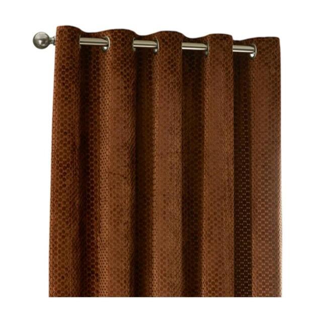 Rackhams Neptune Velvet Eyelet Curtains - Copper - 117cm x 183cm - Copper - 100% Polyester - image 1