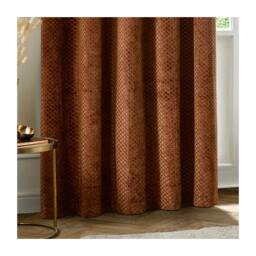 Rackhams Neptune Velvet Eyelet Curtains - Copper - 117cm x 183cm - Copper - 100% Polyester - thumbnail 3