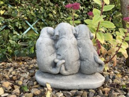 Rackhams Welcome Dogs' Stone Cast Garden Ornament - thumbnail 4