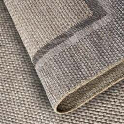 Rackhams Natural Brown Bordered Rug - Indoor & Outdoor - 155X230 cm - thumbnail 3