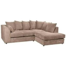 Rackhams Camden Jumbo Cord Right Hand Corner Sofa Set - Black - thumbnail 4