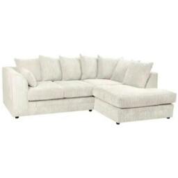 Rackhams Camden Jumbo Cord Right Hand Corner Sofa Set - Black - thumbnail 3
