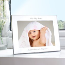 Rackhams Personalised Silver 5x7 Landscape Photo Frame - thumbnail 2