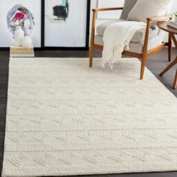 Rackhams Hygge-Hand Woven White Wool Cottage Rug - 76 x 244 cm - thumbnail 2