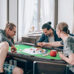 Rackhams Foldable Poker Mat, 10-Player Table Top with Cup Holders, Carry Bag - Green - 180cmx90cmx3cm