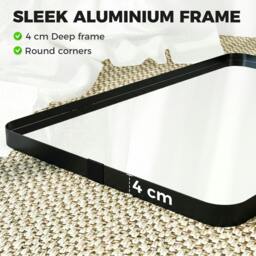 Rackhams Wall Mirror with Elevated Aluminium Alloy Frame, 60 x 90 cm - Gold Tone - thumbnail 5