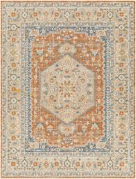 Rackhams Lillian-Washable Orange Brown Traditional Vintage Boho Rug - 66 x 115 cm - thumbnail 3