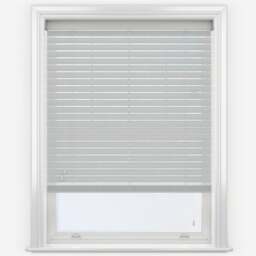Rackhams Dove Grey Faux Wood Fine Grain Venetian Blinds with Strings - 210cm - thumbnail 3