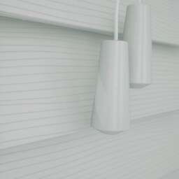 Rackhams Dove Grey Faux Wood Fine Grain Venetian Blinds with Strings - 210cm - thumbnail 4