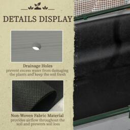 Rackhams Raised Garden Bed Outdoor Elevated Wood Planter Box w/ PE Cover, Dark Grey - thumbnail 5