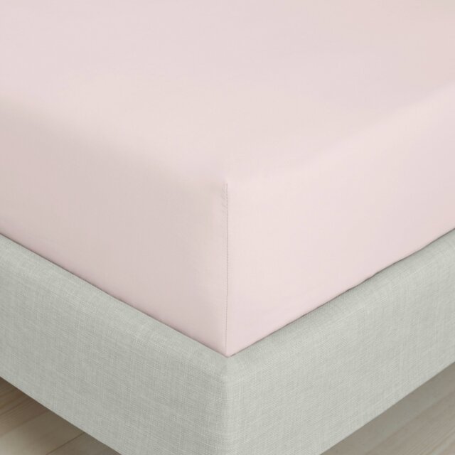 Rackhams 200 Thread Count Cotton Percale Extra Deep Fitted Sheet - Pink - King - image 1